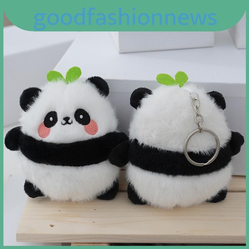 Móc khóa gấu trúc sang trọng quyến rũ Đồ chơi dễ thương với chất liệu lông tơ nhung ngọc trai