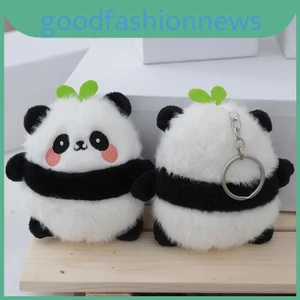 Móc khóa gấu trúc sang trọng quyến rũ Đồ chơi dễ thương với chất liệu lông tơ nhung ngọc trai
