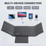 Bàn phím gấp có đèn nền Bluetooth Jomaa có bàn di chuột số có thể sạc lại Bàn phím có thể gập lại USB cho cửa sổ Mac os — ảnh 4