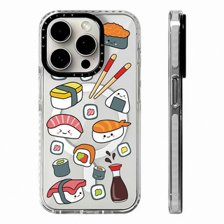 Dễ Thương Miếng Dán Sushi Không Dây Sạc Từ Tính Tương Thích Cho IPhone11 12 13 14 15 16ProMax Cover 16PLUS Silicon Mềm Trong Suốt Ốp Lưng Chống Sốc