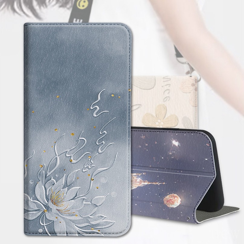Ốp Da Bảo Vệ Thích Hợp Cho Sony Xperia Pro-I 5 III 10V XZ4 XZ5 Vỏ Điện Thoại Thẻ Hoa Ba Chiều Cổ Điển