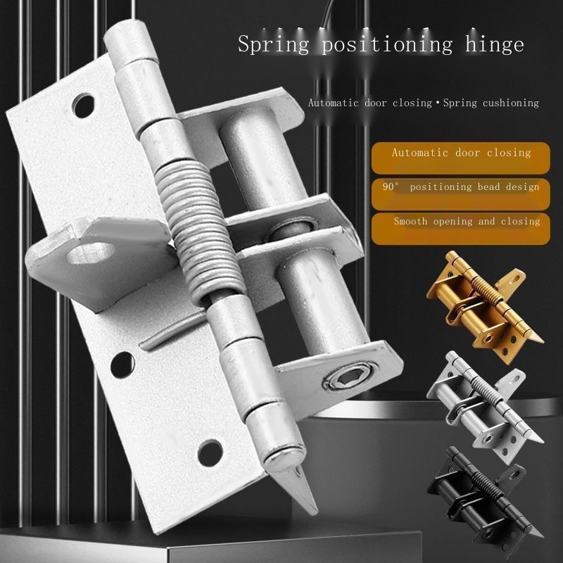 Bản lề lò xo Đa chức năng Đóng cửa tự động Đóng cửa lò xo Bản lề vô hình 90 độ Định vị góc phải Bộ đệm cửa trượt