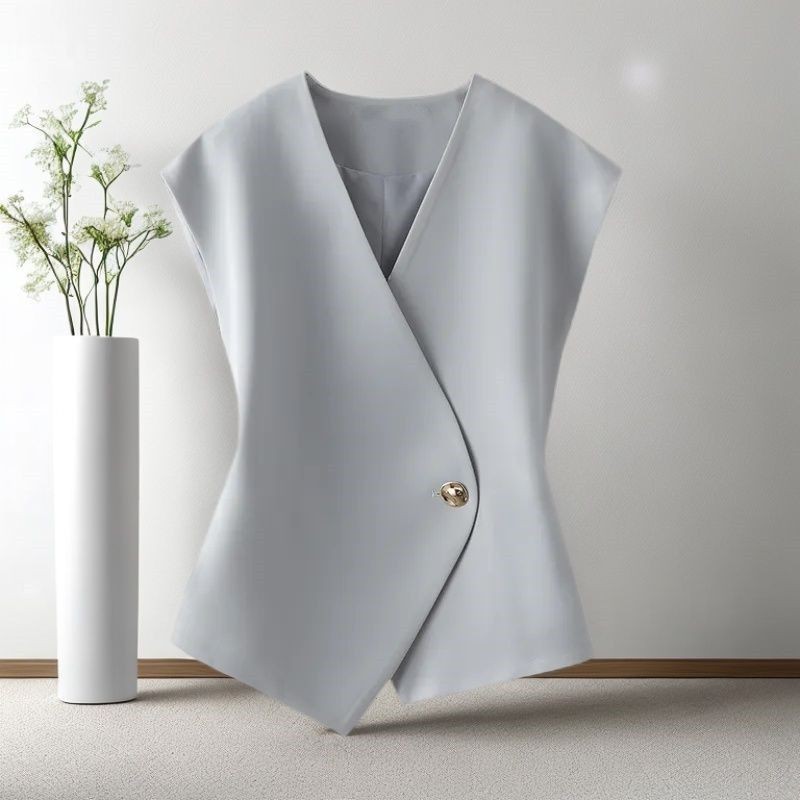 Lan ~ Áo Vest Mặc Bên Ngoài Áo Vest Nhỏ Xuân Thu Phong Cách Mới Thời Trang Phù Hợp Với Tính Khí Hàng Đầu Mỏng Hơn Nhìn Không Đều Phù Hợp Với Áo Vest