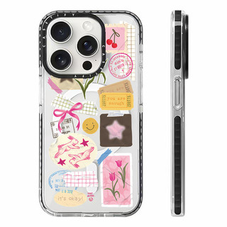 CASETIFY Tulip Bưu Thiếp Nhãn Dán Vỏ Sạc Từ Tính Không Dây Tương Thích Cho IPhone11 12 13 14 15 16 Pro Max Cover 16 PLUS Silicon Mềm Trong Suốt Ốp Lưng Chống Sốc