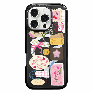 CASETIFY Tulip Bưu Thiếp Nhãn Dán Vỏ Sạc Từ Tính Không Dây Tương Thích Cho IPhone11 12 13 14 15 16 Pro Max Cover 16 PLUS Silicon Mềm Trong Suốt Ốp Lưng Chống Sốc