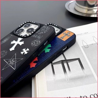 Ốp điện thoại hình trái tim quạ cho iPhone 11 12 13 14 15 16 Pro Max X XR XS XS13mini 14PLUS, chống rơi gương