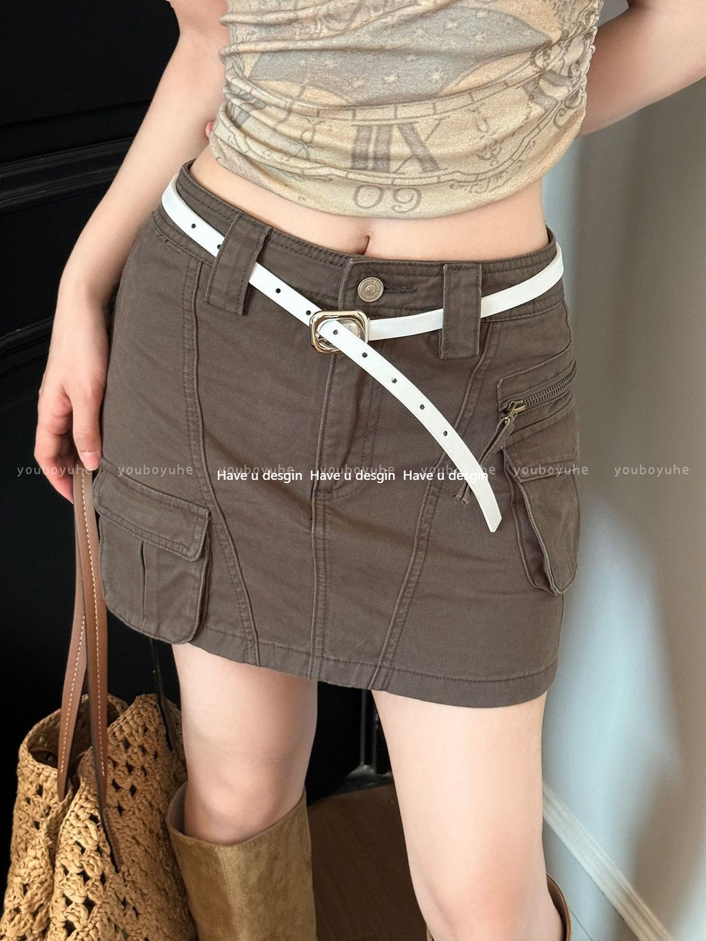Have u desgin Tinh Tế Nữ Thắt Lưng Mỏng Đơn Giản Retro Vuông Pin Khóa Thắt Lưng Nhỏ Phù Hợp Với Cao Cấp Phù Hợp Với Pin Khóa Thắt Lưng