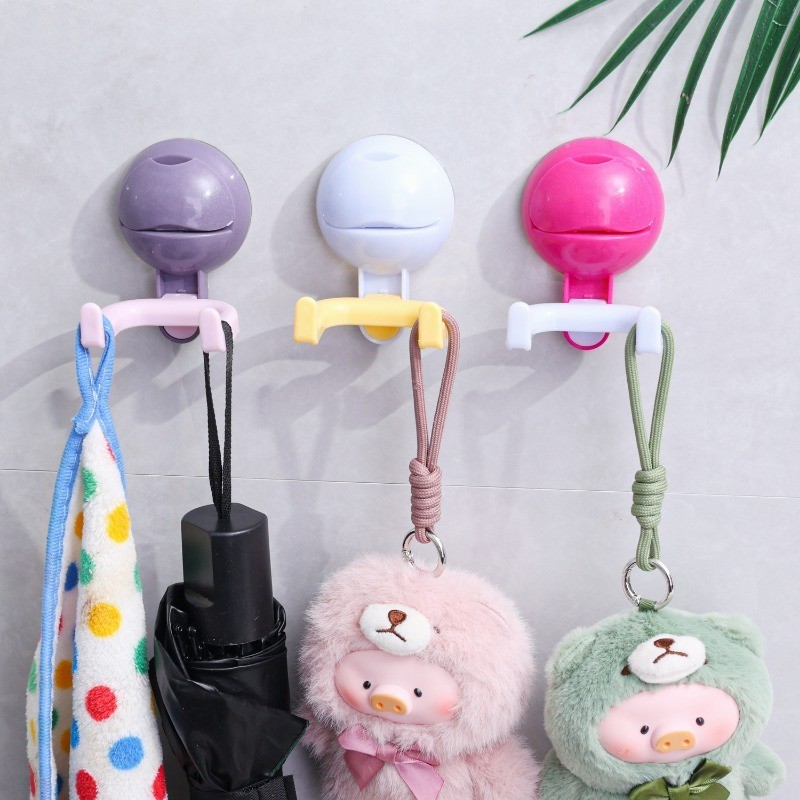 3 Chiếc Mới Di Động Sáng Tạo Dopamine Màu Móc Đa Năng Hai Đầu Móc Mạnh Mẽ Chịu Lực Móc Dính Cho Phòng Tắm Phụ Kiện Gia Đình