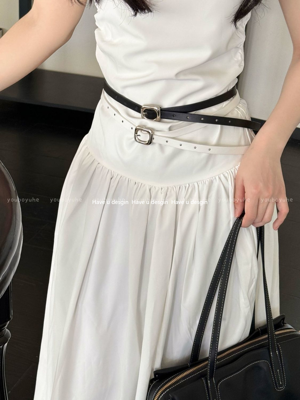 Have u desgin Tinh Tế Nữ Thắt Lưng Mỏng Đơn Giản Retro Vuông Pin Khóa Thắt Lưng Nhỏ Phù Hợp Với Cao Cấp Phù Hợp Với Pin Khóa Thắt Lưng