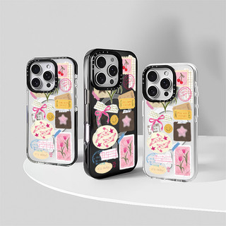 CASETIFY Tulip Bưu Thiếp Nhãn Dán Vỏ Sạc Từ Tính Không Dây Tương Thích Cho IPhone11 12 13 14 15 16 Pro Max Cover 16 PLUS Silicon Mềm Trong Suốt Ốp Lưng Chống Sốc