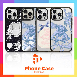 Ốp lưng hoạt hình cặp đôi thiên thần tình yêu Cupid cho iPhone 11 Pro Max 11 12 13 14 15 16 Pro Max X XR XS 7 8 Plus SE2 chống sốc cứng