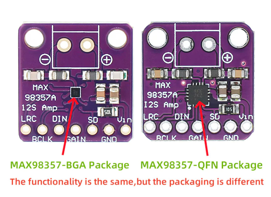 MAX98357 MAX98357 BGA I2S Bộ khuếch đại lớp 3W Giao diện đột phá Mô-đun ...