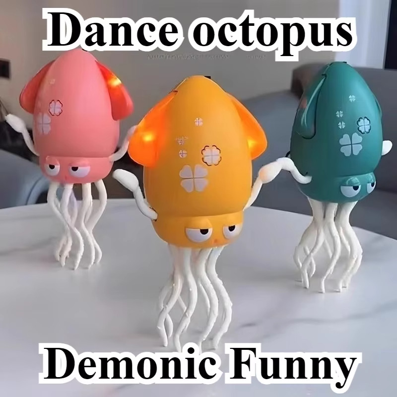 Sáng Tạo Mới Điện Nhảy Múa Mực Đồ Chơi Giải Nén Demonic Khiêu Vũ Bạch Tuộc Đồ Chơi Đèn LED Âm Nhạc Robot Điện Tử Tương Tác Trẻ Em Quà Tặng Sinh Nhật
