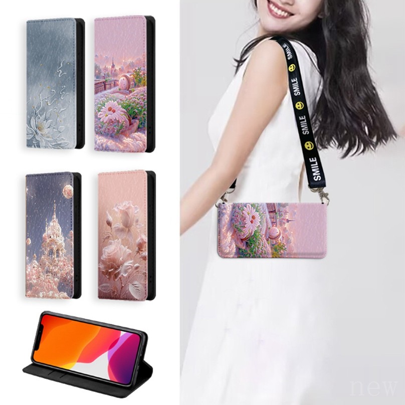 Ốp Da Bảo Vệ Thích Hợp Cho Vivo V40 Pro V50 lite V40E Vỏ Điện Thoại Thẻ Hoa Ba Chiều Cổ Điển
