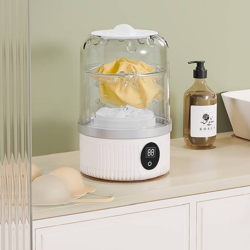 Thiết bị giặt Mini có thể gập lại có hẹn giờ tự động cho quần áo bé và tất