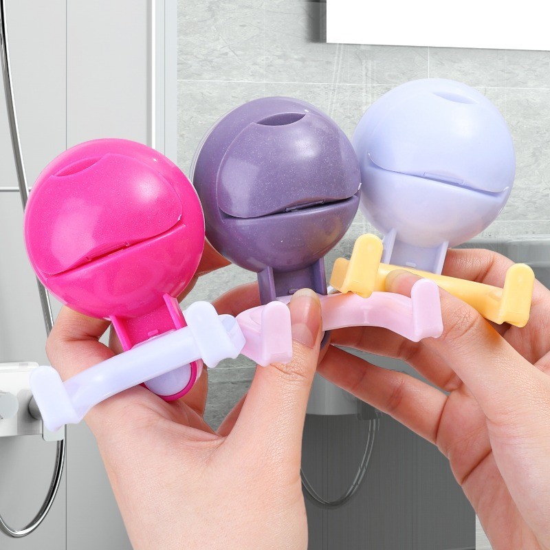 3 Chiếc Mới Di Động Sáng Tạo Dopamine Màu Móc Đa Năng Hai Đầu Móc Mạnh Mẽ Chịu Lực Móc Dính Cho Phòng Tắm Phụ Kiện Gia Đình