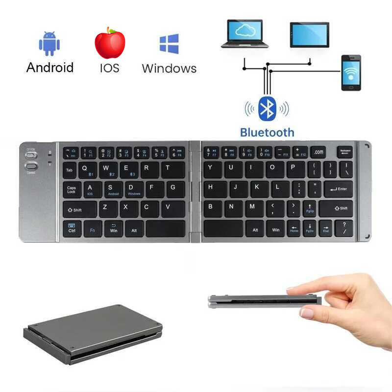 Bàn phím Bluetooth gấp ba chế độ không dây 61 phím Type-c Bàn phím hợp ...