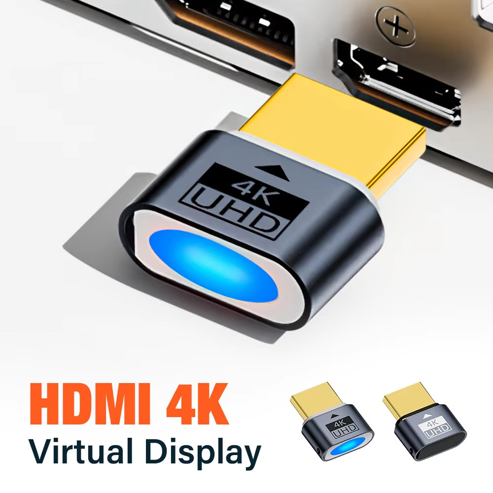 2025 Mới Tương Thích HDMI Cắm Giả 4k HDR Màn Hình Ảo EDID Giả Lập Bộ Chuyển Đổi Màn Hình Ma Không Đầu Hỗ Trợ Lên Đến 4k 60Hz