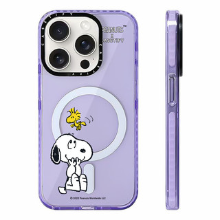 CASETIFY Peanuts Vỏ sạc từ tính không dây Snoopy dễ thương Tương thích cho IPhone11 12 13 14 15 16 Pro Max Cover 16PLUS Silicone Mềm trong suốt Vỏ chống sốc