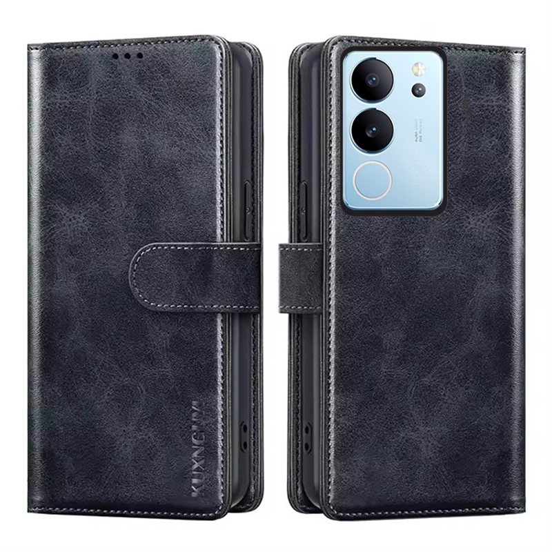 Ví Ốp Lưng Điện Thoại Vivo V29 5G Có Đựng Thẻ Đế Da Lật Từ Tính Bảo Vệ Chống Sốc Cho Vivo V29 Pro 5G