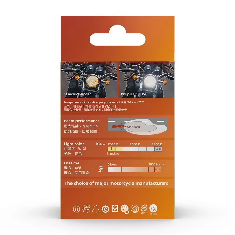 Philips Ultinon Essential MOTO Rally HS1 LED 6500K 12W 12V PX43T BÓNG ...