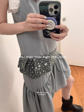 Have u desgin ins Phong Cách In Hình Ngôi Sao Phụ Kiện Thắt Lưng Nữ Phù Hợp Với Eo Hẹp Ôm Hơn Nhìn Thắt Lưng Đeo Phù Hợp Với Sản Phẩm Đơn