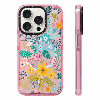 CASETIFY Vỏ sạc từ tính không dây hoa mùa xuân lấp lánh tương thích cho IPhone11 12 13 14 15 16 Pro Max Cover 15 16 PLUS Silicone mềm trong suốt Vỏ chống sốc