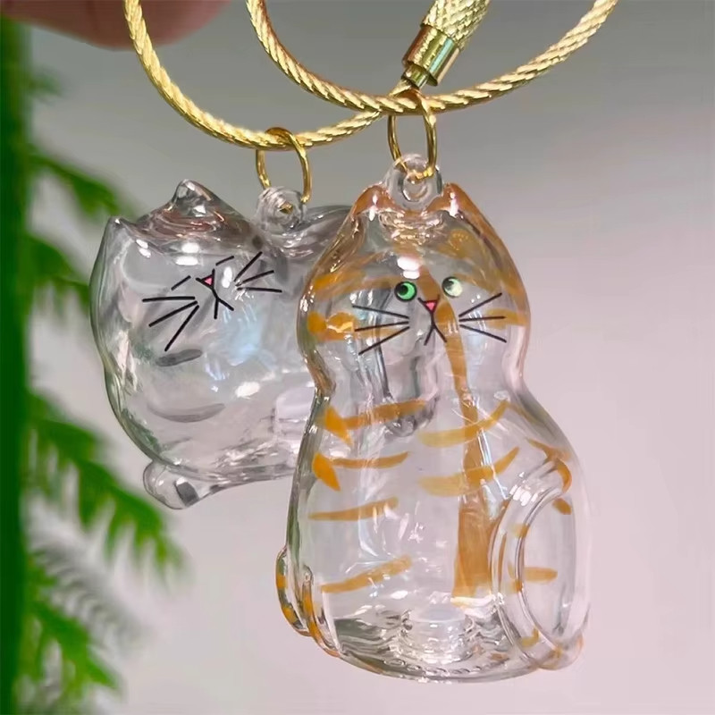 Sáng Tạo Dễ Thương Mèo Hộp Bảo Quản Tóc Thú Cưng Bộ Sưu Tập Móc Khóa Treo Mèo Túi Treo Thú Cưng Chải Lông Quà Lưu Niệm