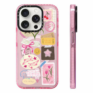 CASETIFY Tulip Bưu Thiếp Nhãn Dán Vỏ Sạc Từ Tính Không Dây Tương Thích Cho IPhone11 12 13 14 15 16 Pro Max Cover 16 PLUS Silicon Mềm Trong Suốt Ốp Lưng Chống Sốc