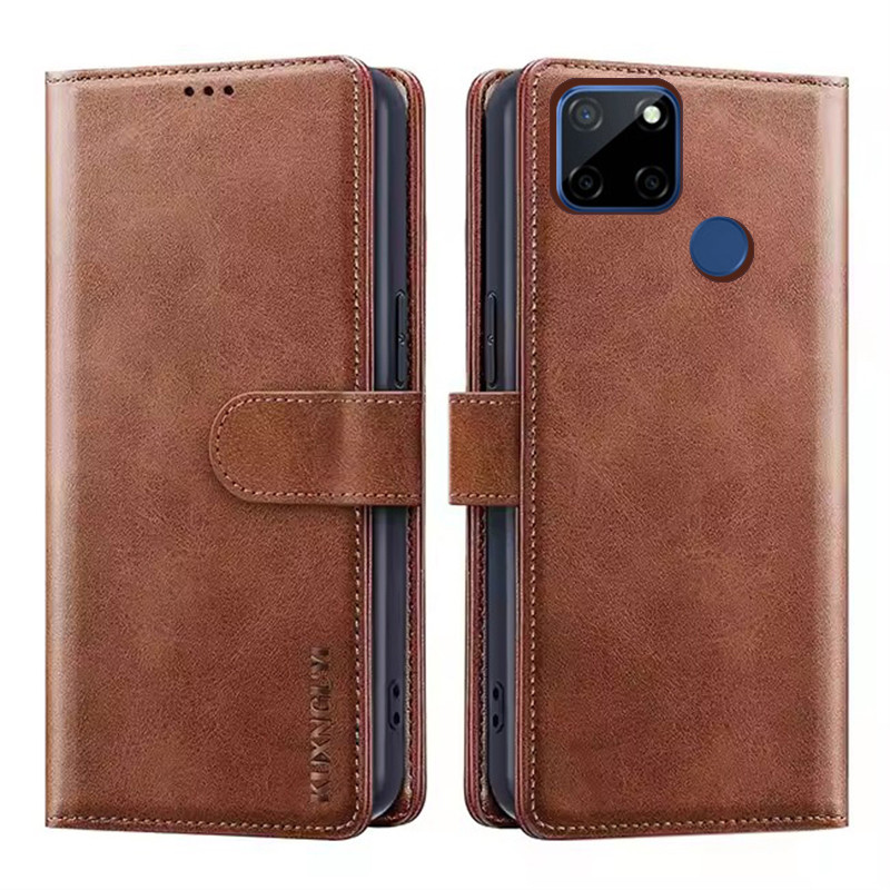 Ốp Điện Thoại Ví Cho OPPO Realme C12 C15 C25 C25S Có Hộp Đựng Thẻ Bao Da Lật Từ Tính Cho Realme C15 RMX2180 C25S RMX3195