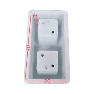 Khuôn xi măng Internet Người nổi tiếng Gạch rỗng Khuôn nhựa Mô-đun xi măng Trang trí Tường dốc Bảo vệ khuôn gạch hình lưng 40 × 20 × 20 Lỗ đôi