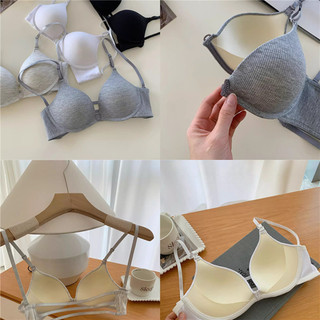 Áo Ngực Bralette Cotton Thoải Mái Cho Nữ - Đựng 3/4 Cốc & Quần Lót Liền Mạch