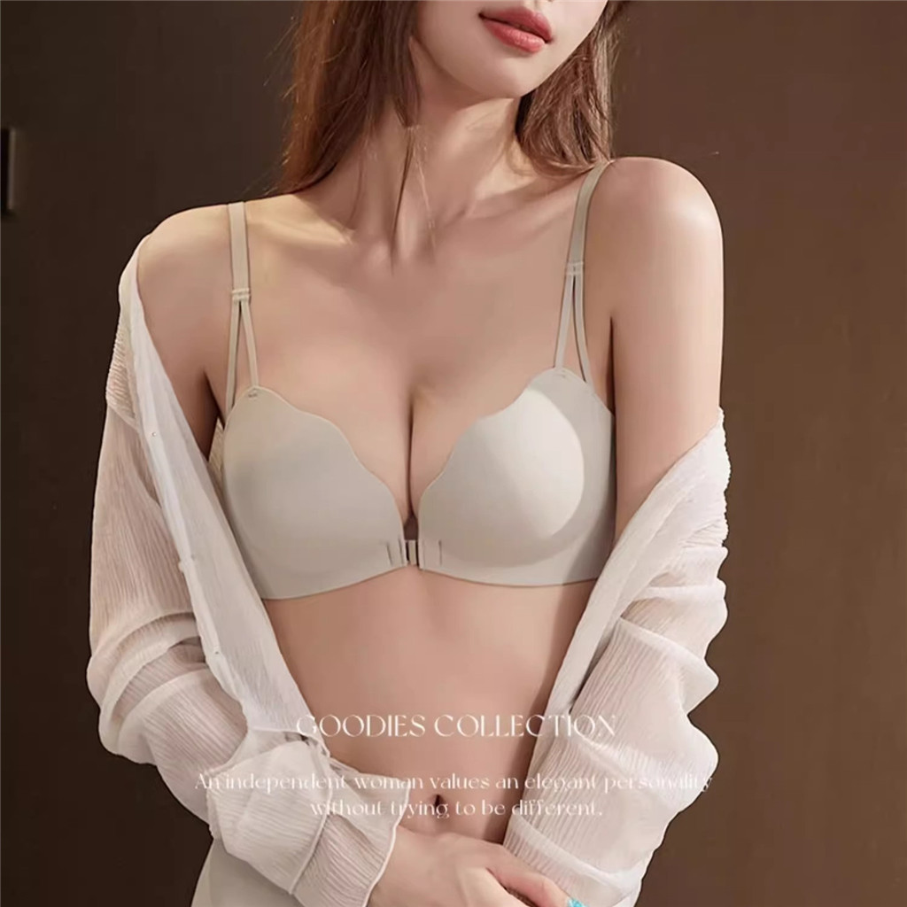 [Giảm giá hấp dẫn] Áo ngực liền mạch Đóng cửa phía trước lưng đẹp gợi cảm Ngực nhỏ Đẩy lên Đồ lót nữ Đồ lót nữ không dây mềm mại