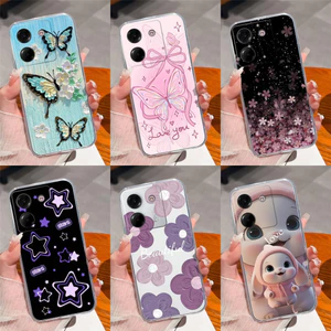 Ốp điện thoại Cho Xiaomi Poco M7 Pro 5G Hoạt Hình Dễ Thương Ngôi Sao Siêu Mỏng Trong Suốt Silicon Mềm Ốp điện thoại Cho XiaomiPocoM7 M7Pro 5G Vỏ Bảo Vệ Capa