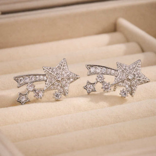 1 Cặp Sao Băng Zircon Kẹp Quyến Rũ Thiết Kế Tinh Tế Tai Nghe Phụ Kiện Flash Dia Cá Tính DIY Trang Phục Cho Tai Nghe OWS