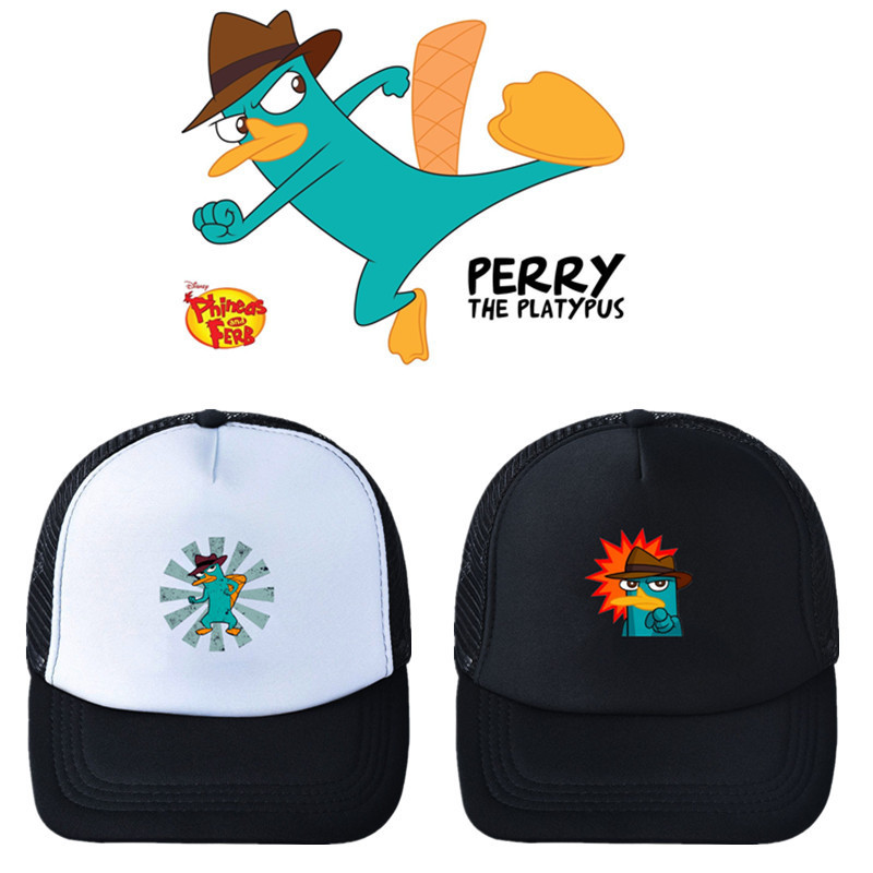 Mũ bóng chày Platypus Perry có thể điều chỉnh Lưới Acrylic rộng vành dành cho người hâm mộ mùa hè