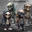 Halloween Nhựa Đầu Lâu Tượng Thời Trang Phong Cách Đường Phố Trang Trí Sáng Tạo Trang Trí Nhà Và Sân