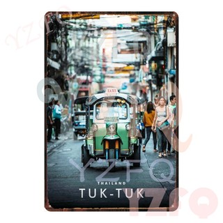 YZFQ Bangkok Thành Phố Pattaya Biển Hiệu Kim Loại Vintage Poster Nhà Cửa Hàng Lắp Du Lịch Tùy Chỉnh Mảng 8 X 12 Inch