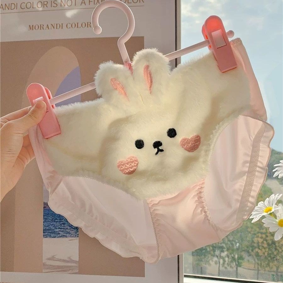 Nữ Ngọt Ngào Cô Gái Ấm Áp Quần Lót Bé Gái Dễ Thương Sang Trọng Nguyên Chất Cotton Giữa Eo Quần Short Nữ