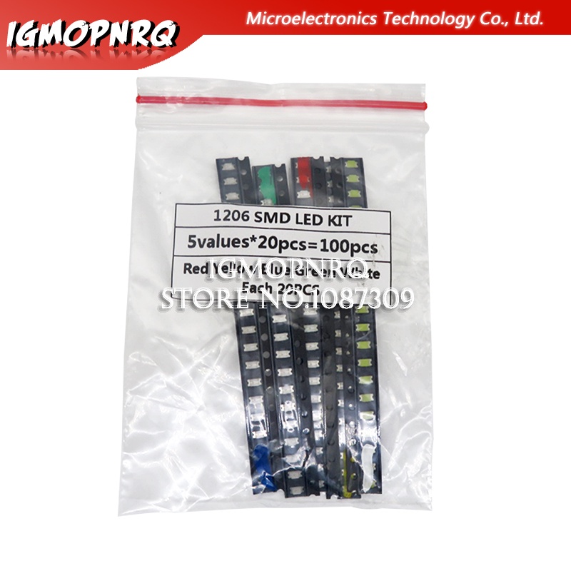 Bộ 100 Đèn led 1206 smd 1206 Nhiều Màu | Shopee Việt Nam