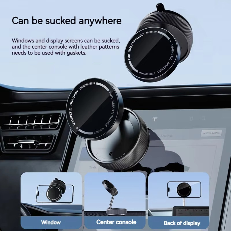 Giá đỡ điện thoại từ tính ô tô chân không đa năng 360° Có Thể Điều Chỉnh Có Thể Gập Lại Hút Mirro Phòng Tập Gym Giá Đỡ Tắm Cho Iphone 16 15 14 13 12 Pro Max Samsung
