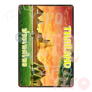 YZFQ Bangkok Thành Phố Pattaya Biển Hiệu Kim Loại Vintage Poster Nhà Cửa Hàng Lắp Du Lịch Tùy Chỉnh Mảng 8 X 12 Inch