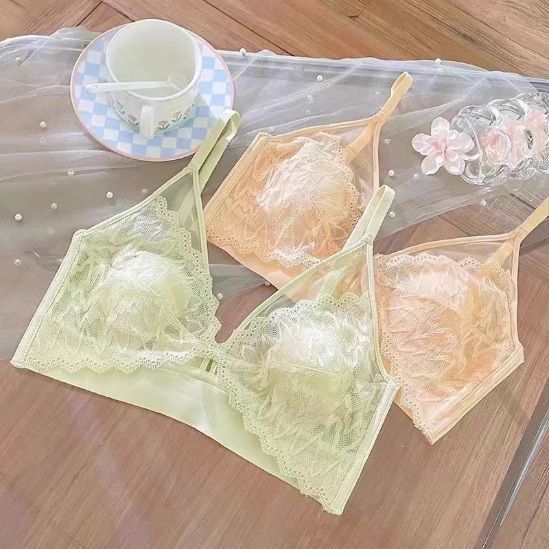 Áo lót Siêu Mỏng Không Gọng Nâng Ngực 3 / 4 cup Tai Thỏ 6 Màu Tùy Chọn Quyến Rũ Cho Nữ
