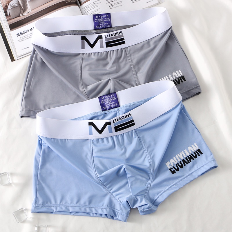 Mô tả Ecmln Quần Lót boxer Thể Thao Vải cotton Lụa Lạnh Thiết Kế Hiện Đại Cho Nam - 2