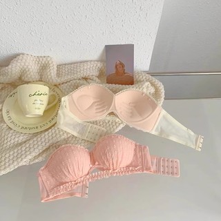 Áo Lót Nâng Ngực 3 / 4 cup 5 Màu Mềm Mại Thêu Họa Tiết Nơ Xinh Xắn Thoải Mái Cho Nữ