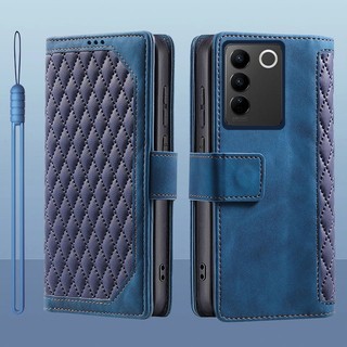 Bao Nắp Gập Chất Giả Da Nhiều Màu Cho Điện Thoại vivo v27 5g v27 pro 5g v27e 5g