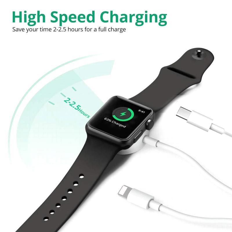 Mô tả Dây cáp sạc HDOORLINK từ tính 6 trong 1 thích hợp cho i-watch series 8 / 7 / 6 / se / 5 / 4 / 3 / 2 / 1 - 4
