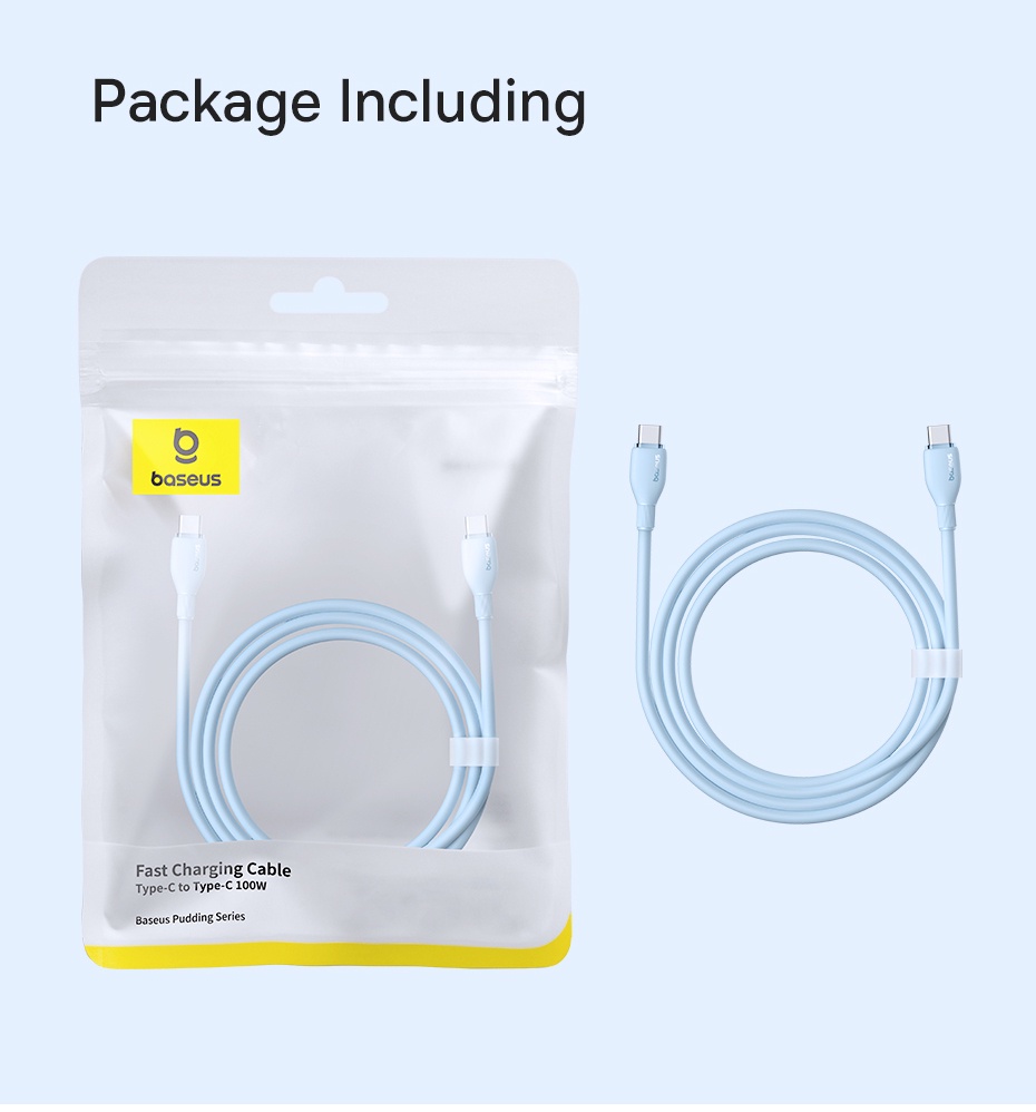 Mô tả Dây Cáp Sạc Nhanh Baseus USB C Sang Type C PD 100W Cho Laptop iPp15 Samsung S23 Xiaomi - 12