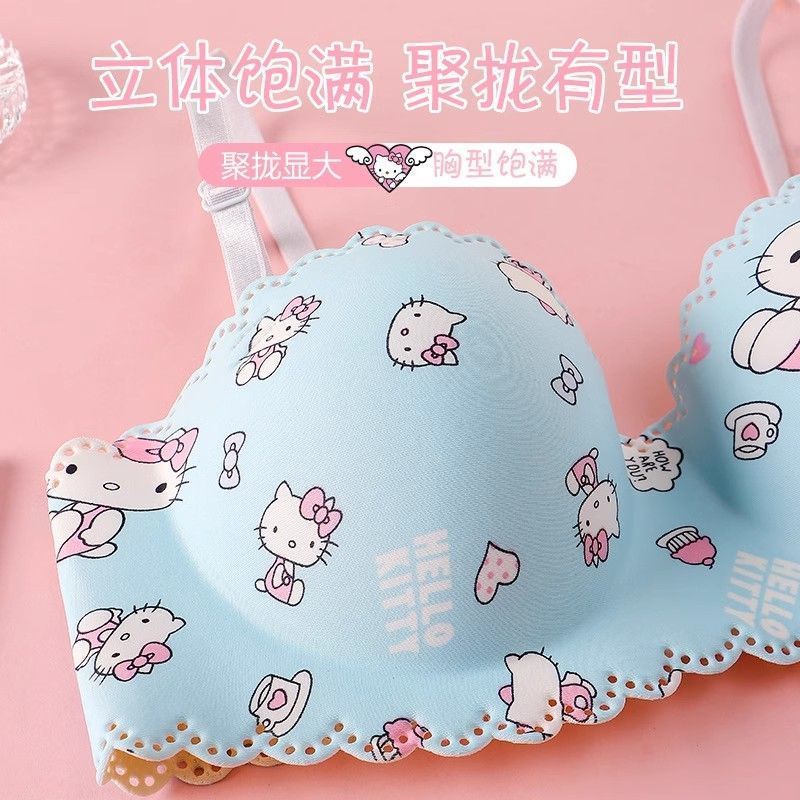 Quần Lót Ren Không Dây Dày Dặn Họa Tiết Hoạt Hình Nhật Bản Dễ Thương