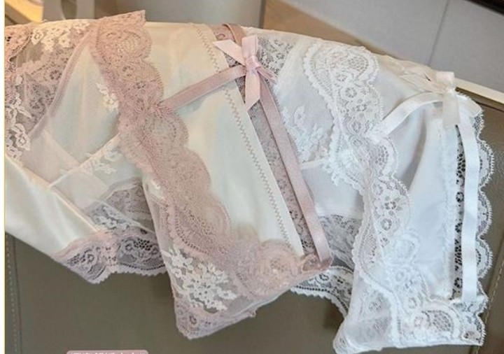Pháp Satin Ren Quần Lót Gợi Cảm Thấp Eo Lưới Thoáng Khí Nguyên Chất Cotton Gian Hàng Nữ Cung Điện Phong Cách Quần Lót